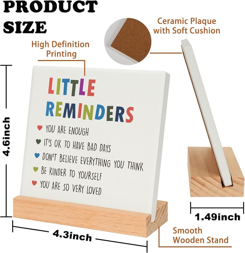 Motivational Decor Plaque for Women & Teens - Positive Reminders