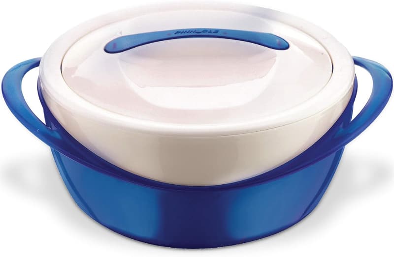 Elegant Blue Insulated Casserole Dish with Lid - 3.6 qt.