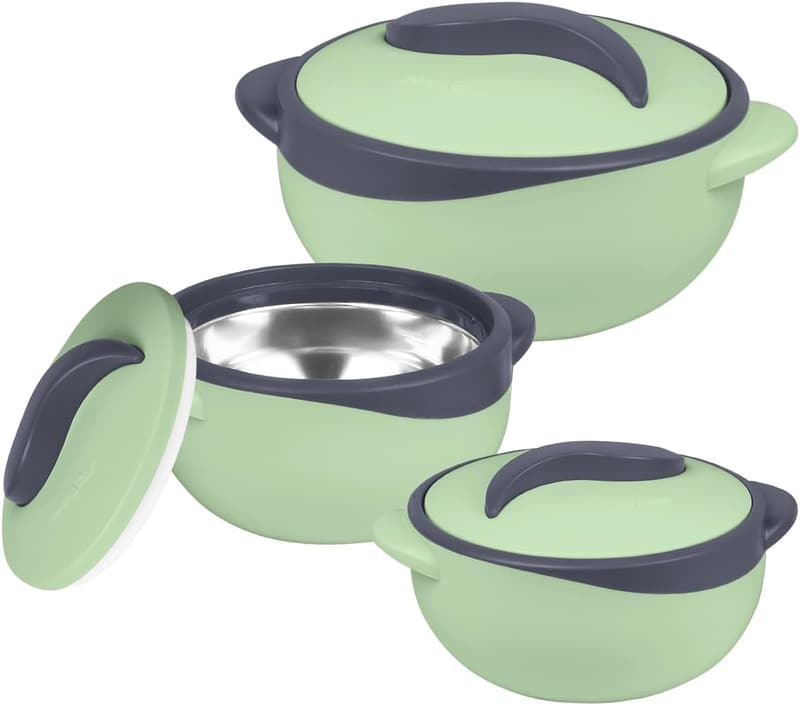 Insulated Stainless Steel Casserole Set - Thermal Food Warmer