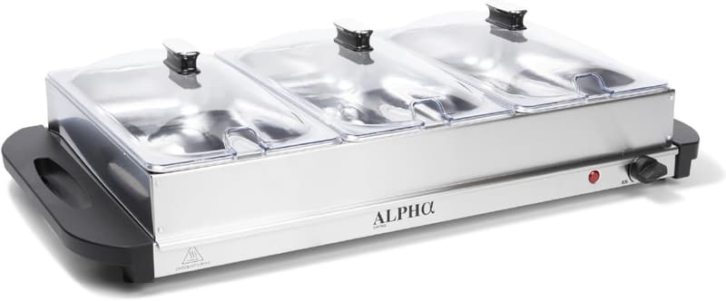 Electric Stainless Steel Food Warmers for Parties - 3x2.5 QT