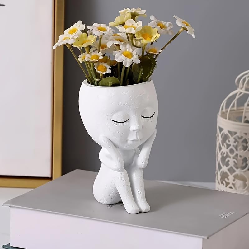 Unique Face Planter Pots for Indoor/Outdoor Plants - Mom Gift