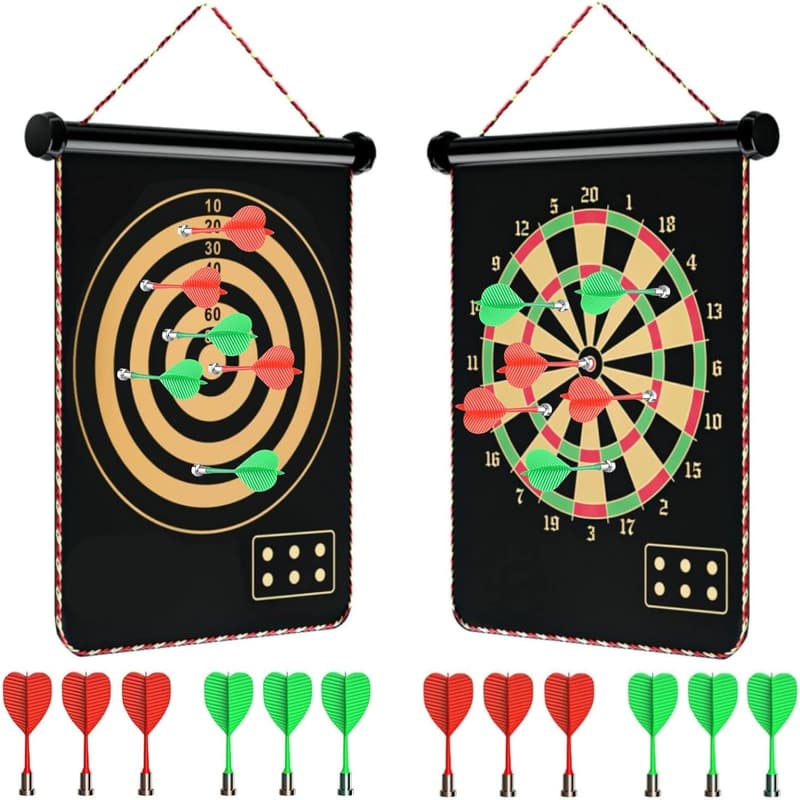 Magnetic Dart Board Game with 12 Safe Darts for Kids & Adults