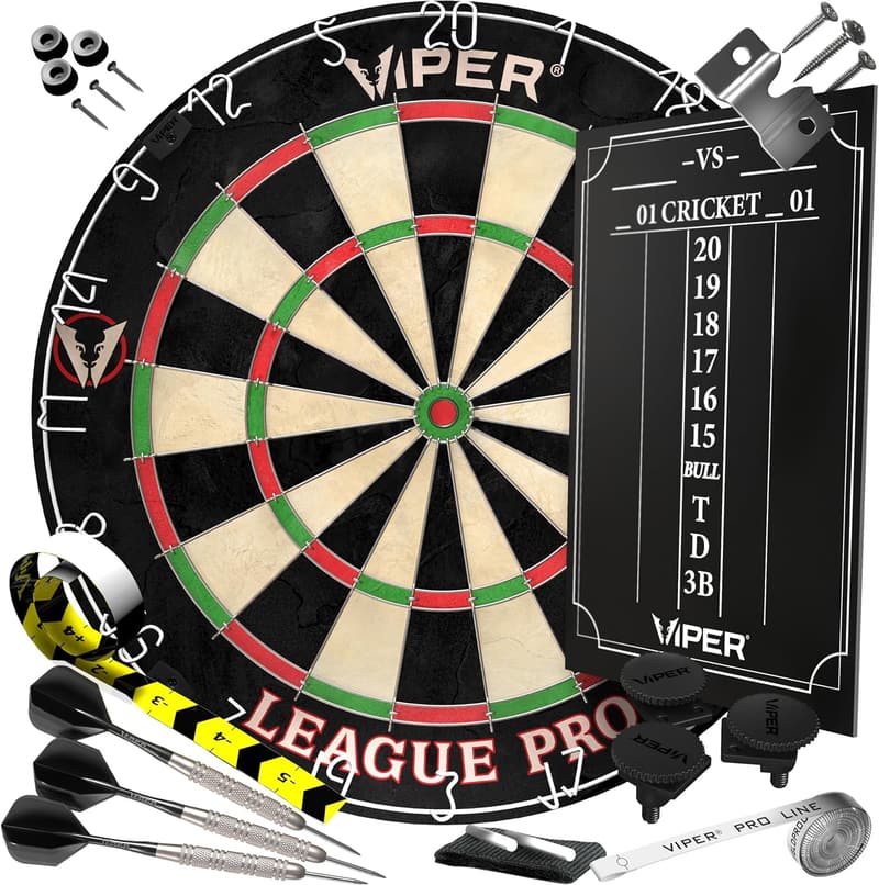 Pro Regulation Dartboard Set with Staple-Free Bullseye & Darts