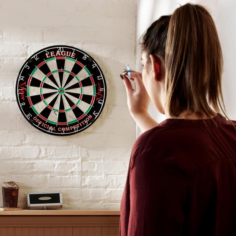 Pro Regulation Dartboard Set with Staple-Free Bullseye & Darts