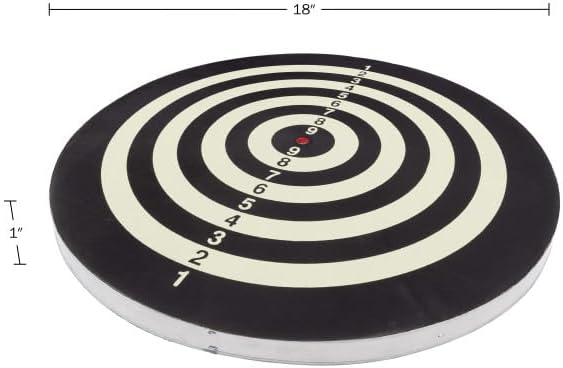 Indoor Paper Dart Board Set with 6 Brass-Tipped Darts