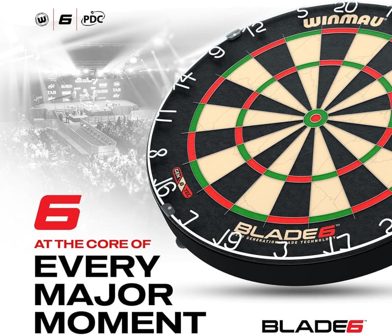 Professional Bristle Dartboard - WINMAU Blade 6 PDC Endorsed