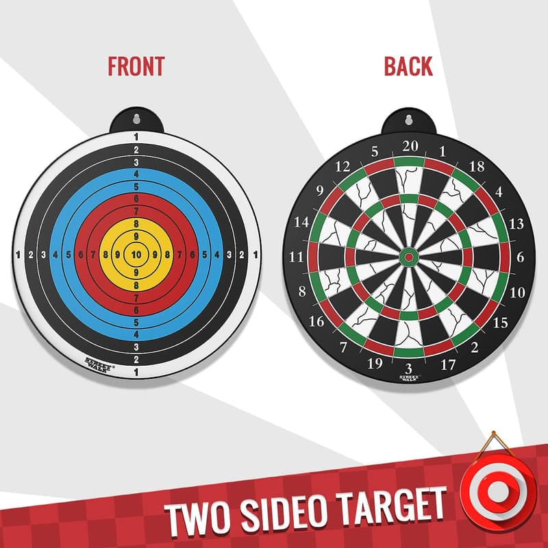 Magnetic Dart Board Set - 12 Darts - Fun Indoor Game for Kids