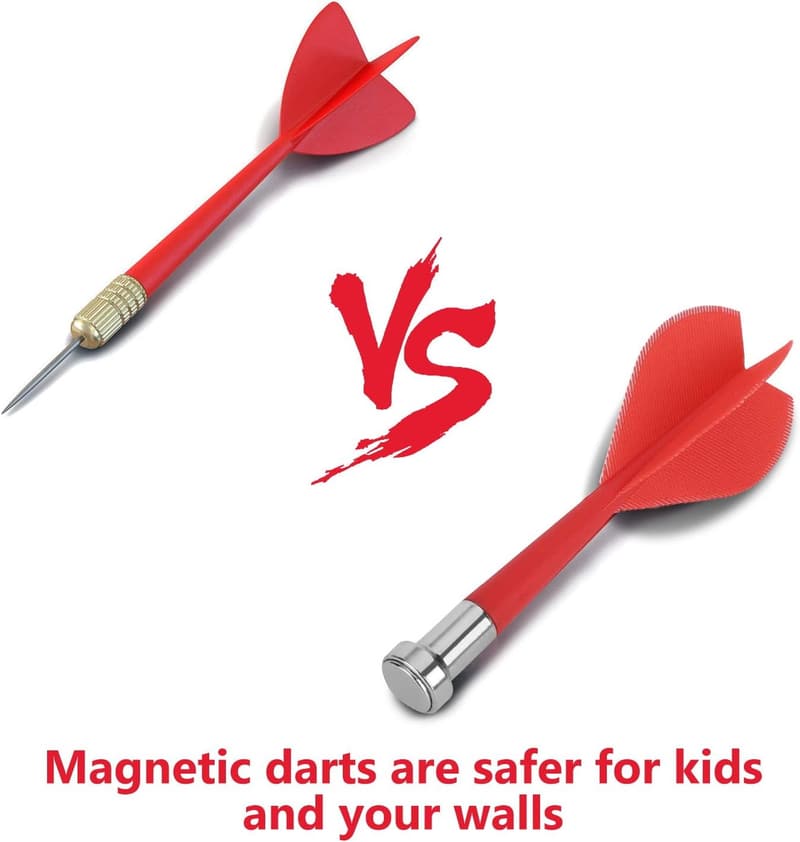 Magnetic Dart Board Set for Kids with 12 Darts, 18 Inch