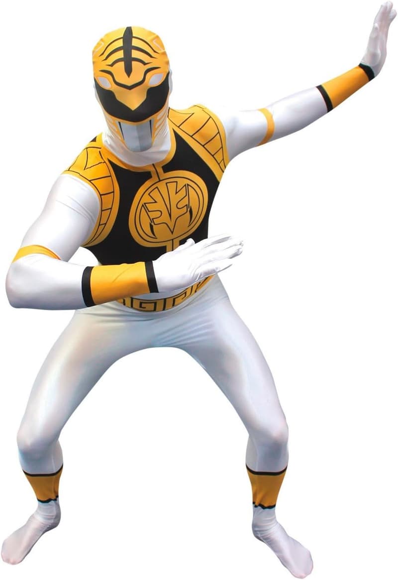 Adult White Power Ranger Costume for Men