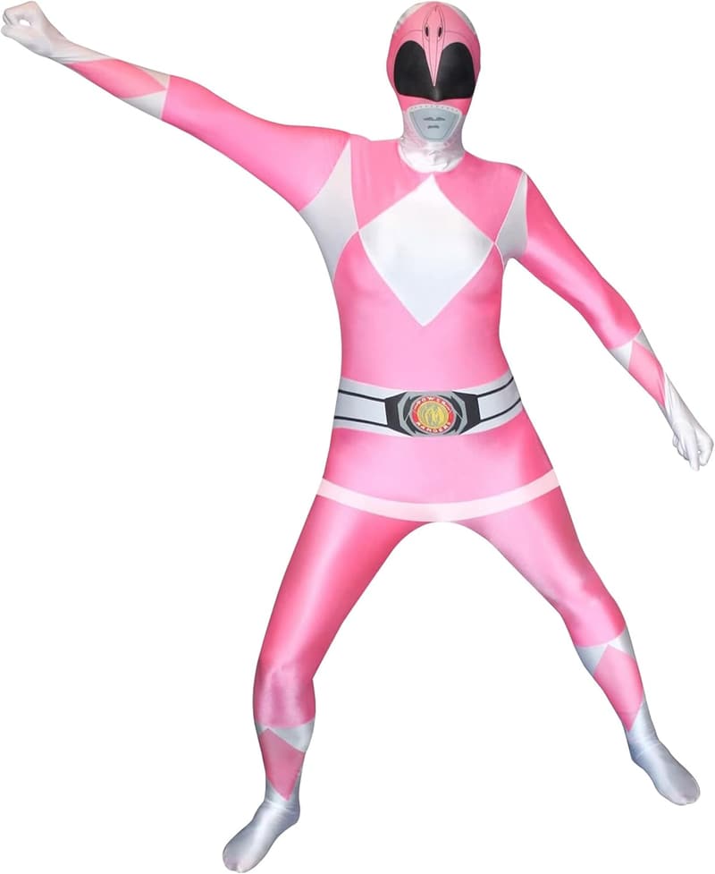 Pink Power Rangers Morphsuit for Men, X-Large