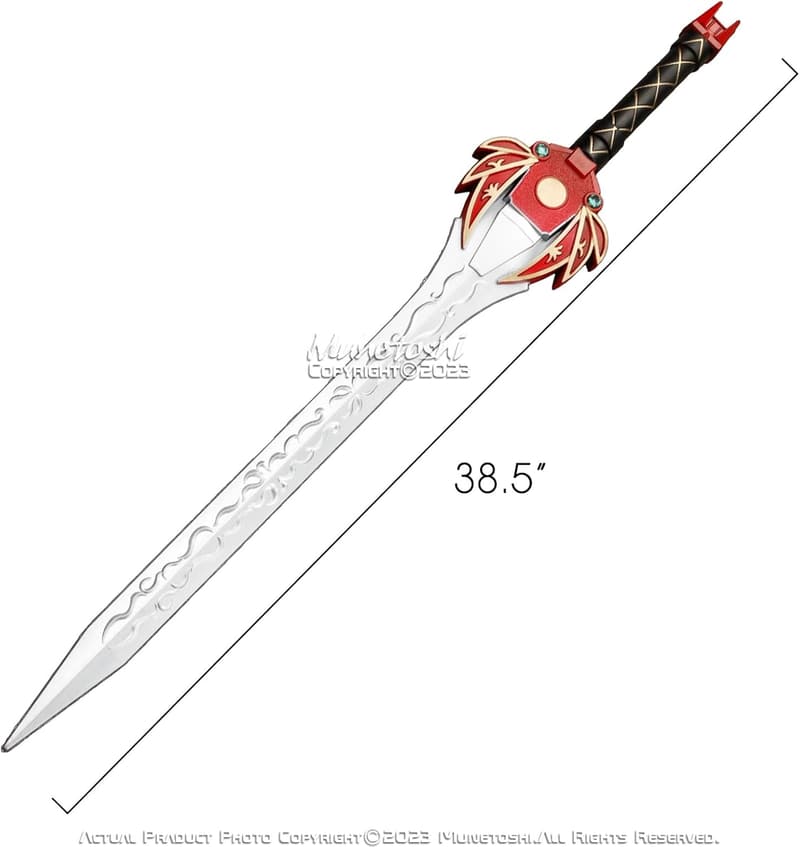 39.5” Red Warrior Sword - Anime Cosplay Costume Prop