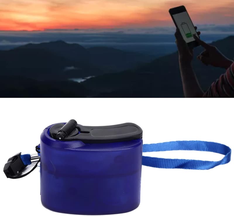Portable Hand Crank Power Bank for Hiking & Emergencies