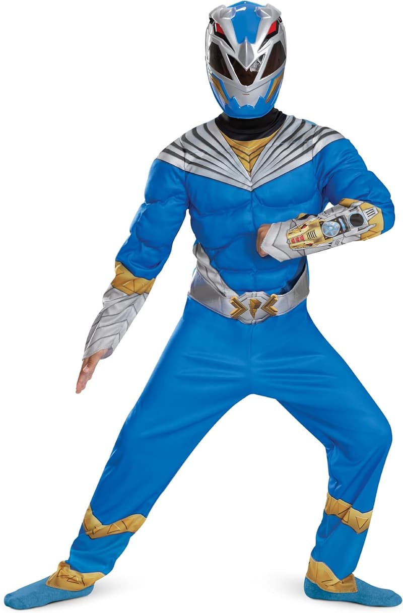Kids' Blue Ranger Muscle Costume - Official Power Rangers Fury