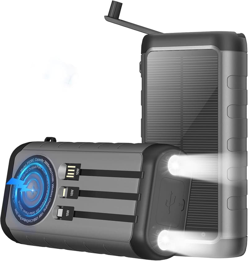 Portable Solar Charger Power Bank 59800mAh - Outdoor Waterproof