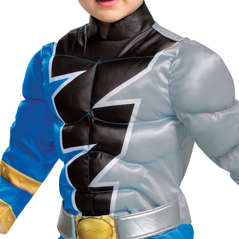 Dino Fury Blue Ranger Costume for Toddlers with Mask