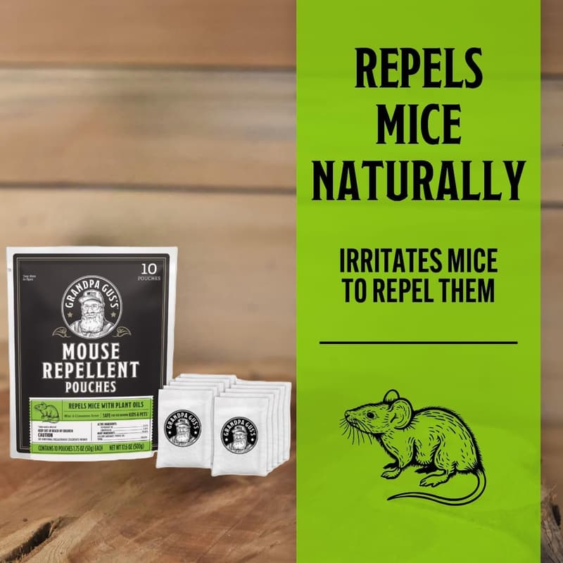 Extra-Strength Mouse Repellent Pouches (10-Pack) - Cinnamon & Peppermint