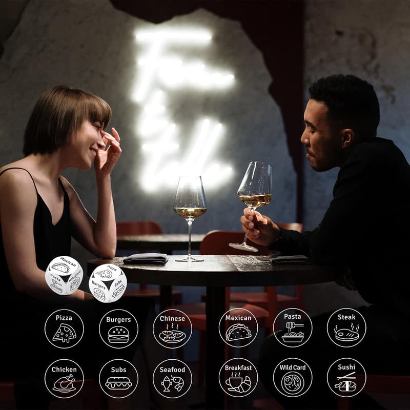 7th Anniversary Funny Date Night Dices for Couples