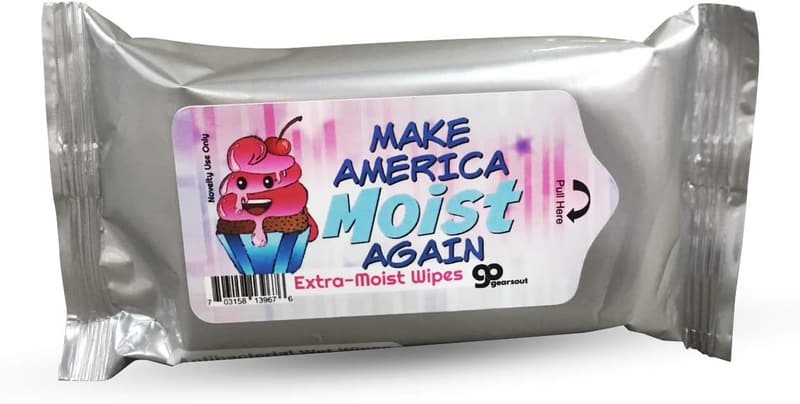 Funny Political Gag Gift Wipes for Friends and Stocking Stuffers