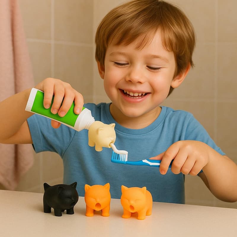 Funny 3D Printed Cat Toothpaste Topper – Gag Gift for Cat Lovers