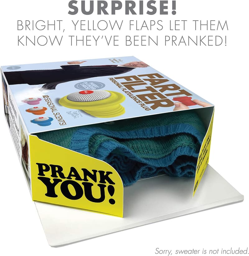 Fart Filter Prank Gift Box - Novelty Wrapping for Gag Gifts