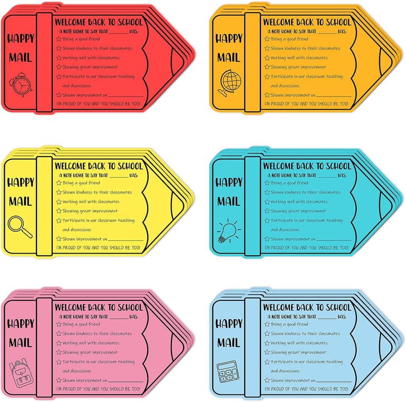 Motivational Teacher Notes Cards for Good Behavior - 60 Pcs