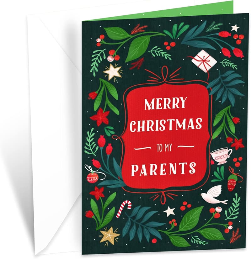 Merry Christmas Card for Parents | Eco-Friendly | Made in America