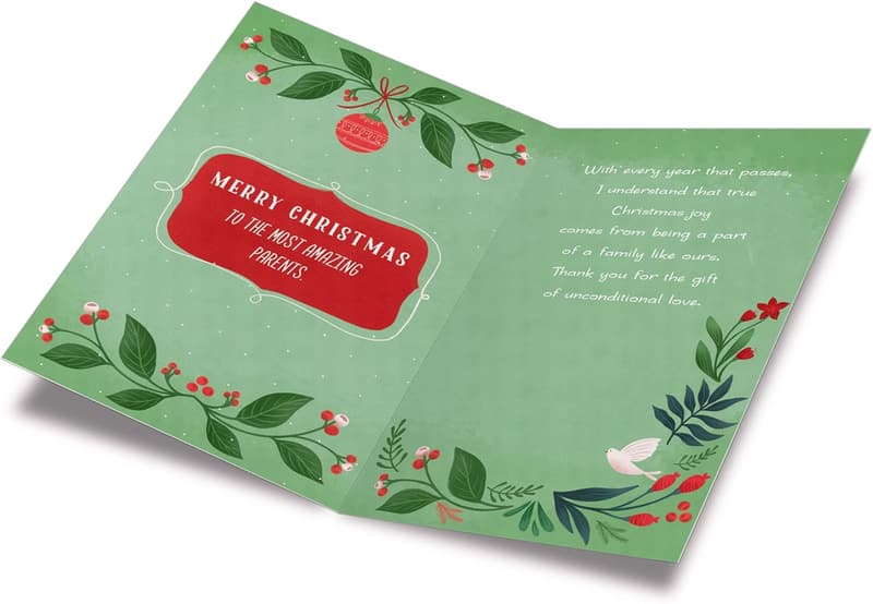 Merry Christmas Card for Parents | Eco-Friendly | Made in America