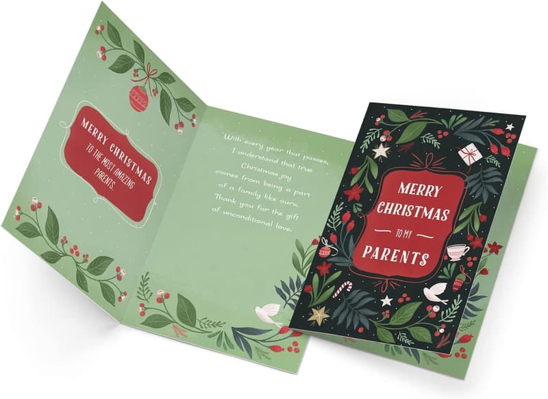 Merry Christmas Card for Parents | Eco-Friendly | Made in America