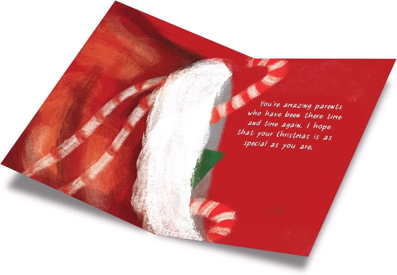 Eco-Friendly Christmas Card for Parents, Made in America, 5x7.75in