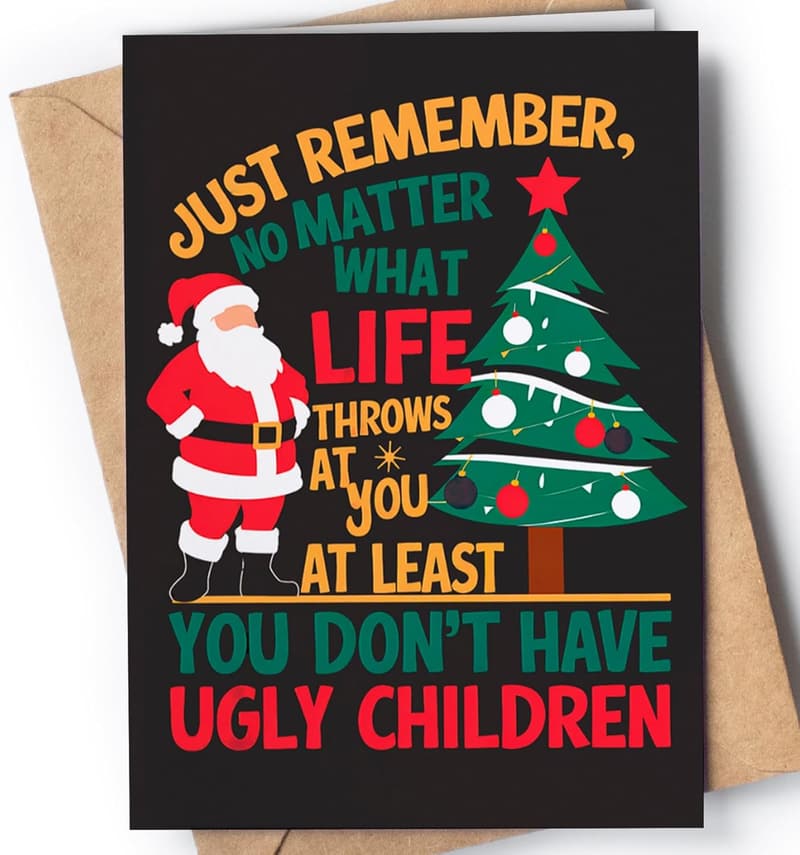 Funny Christmas Card for Parents - From Daughter or Son