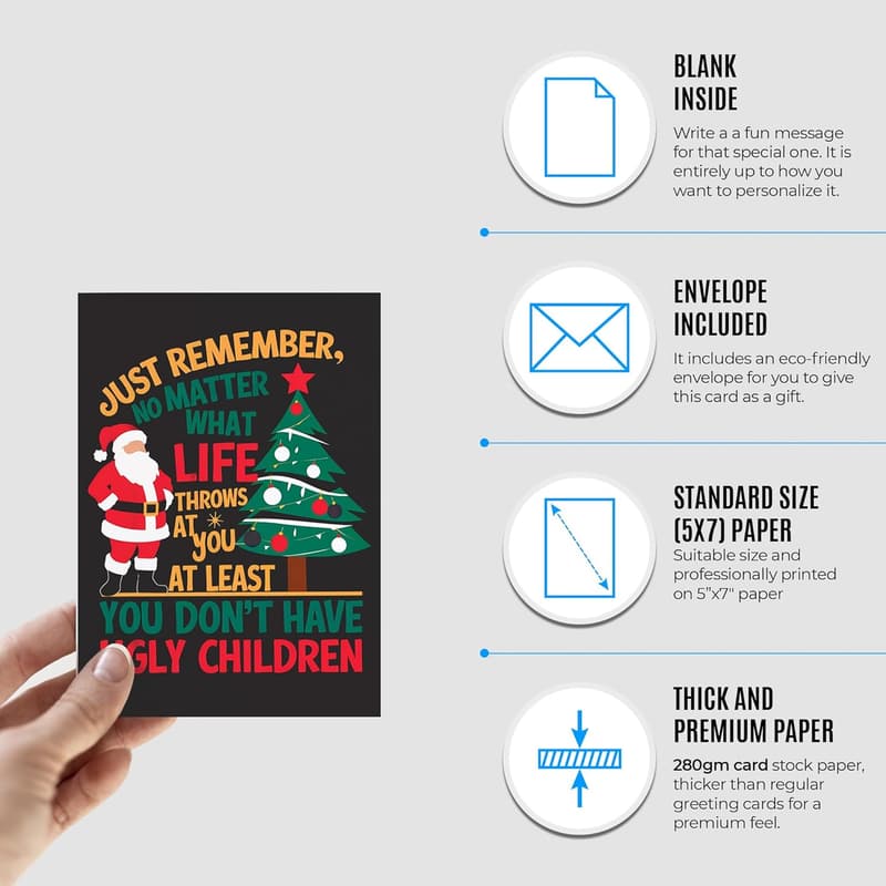 Funny Christmas Card for Parents - From Daughter or Son