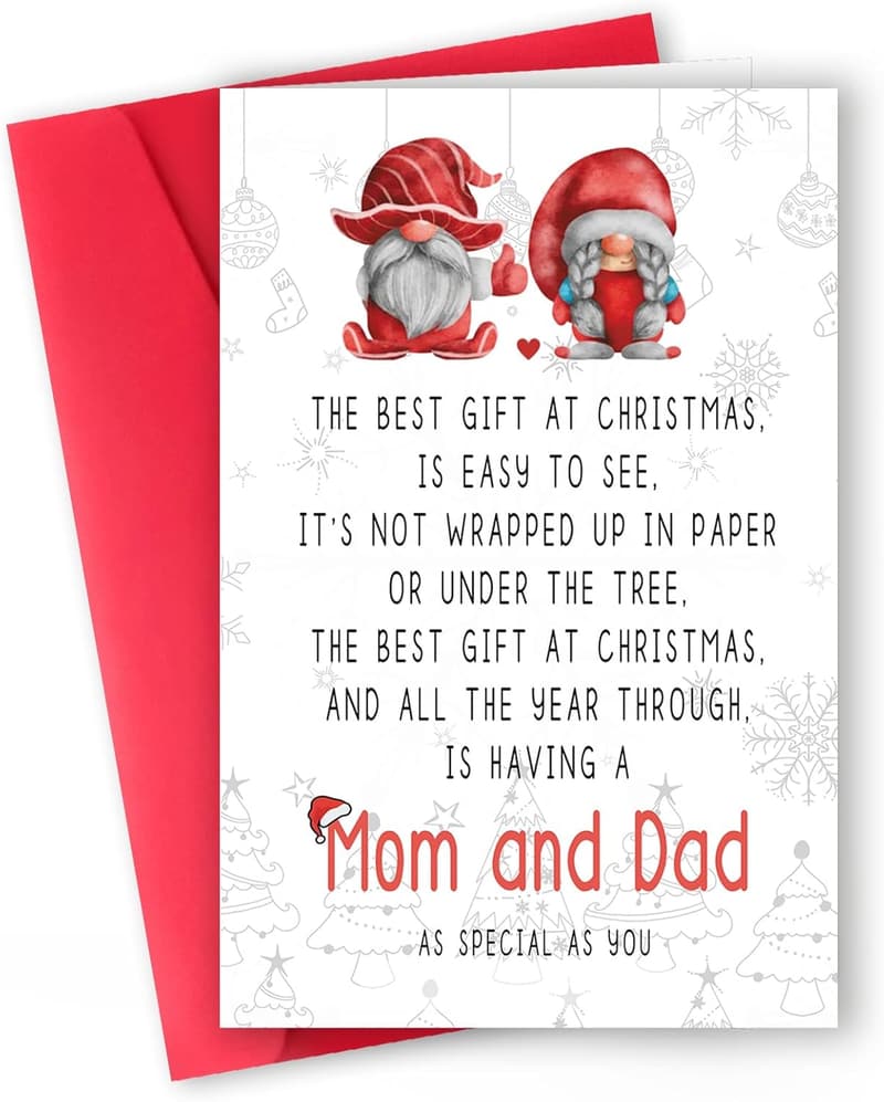 Sentimental Christmas Card for Parents with Heartfelt Wishes
