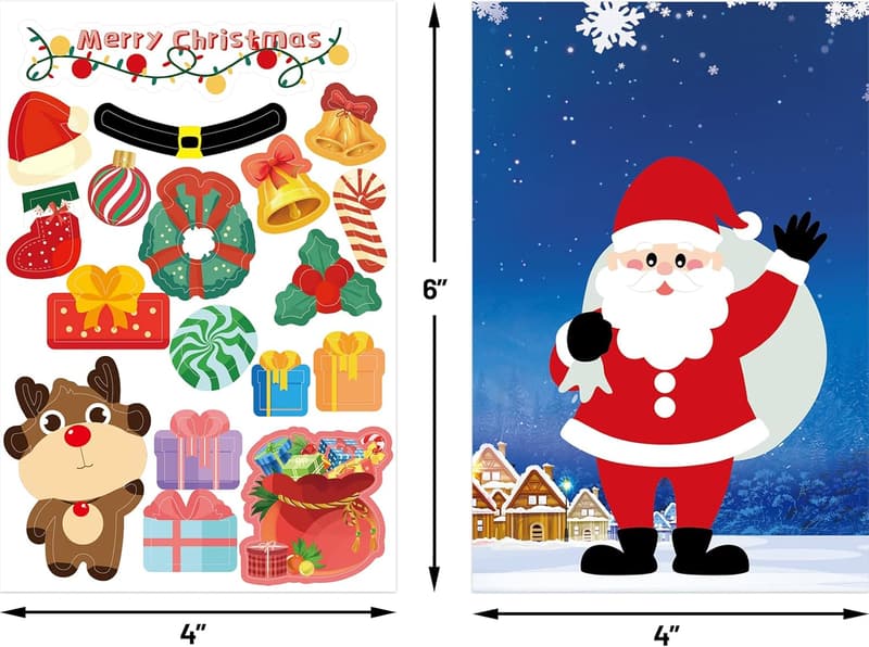 DIY Snowman Christmas Cards with Stickers & Envelopes (Bulk)