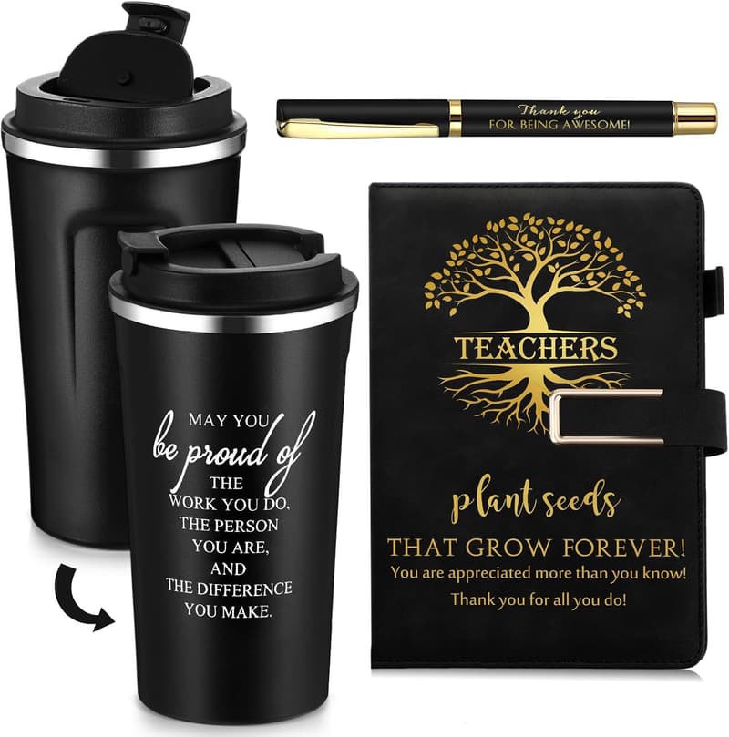 Teacher Appreciation Gift Set: 17 oz Mug, Tumbler & Journal