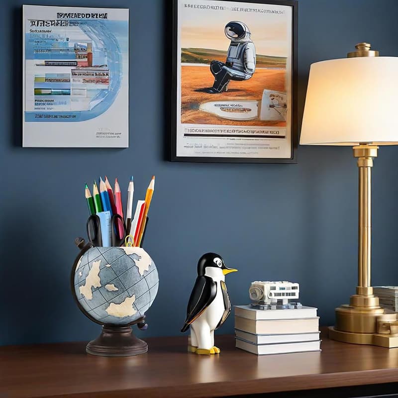 Desk Organizer Pen Holder - MUAMAX Globe Pencil Cup