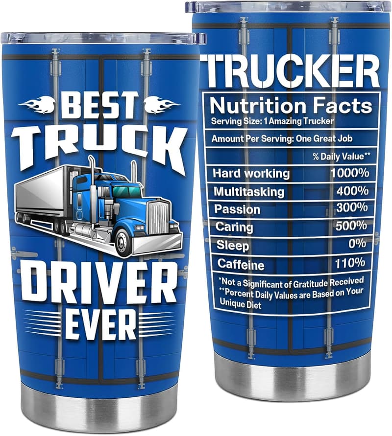 Father's Day Stainless Steel Tumbler for Truck Drivers