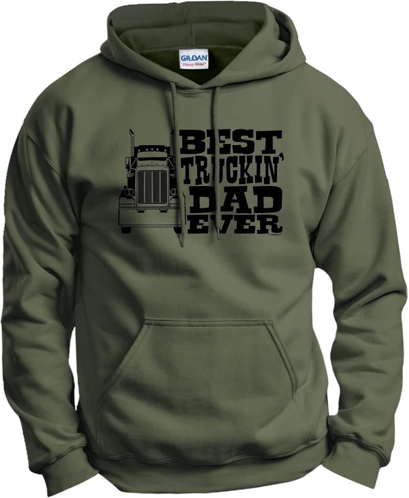 Best Truckin' Dad Ever Long Sleeve Hoodie Sweatshirt