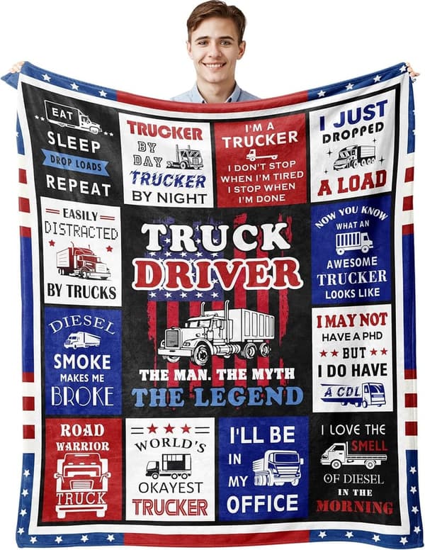 Truck Driver Birthday Blanket - 60