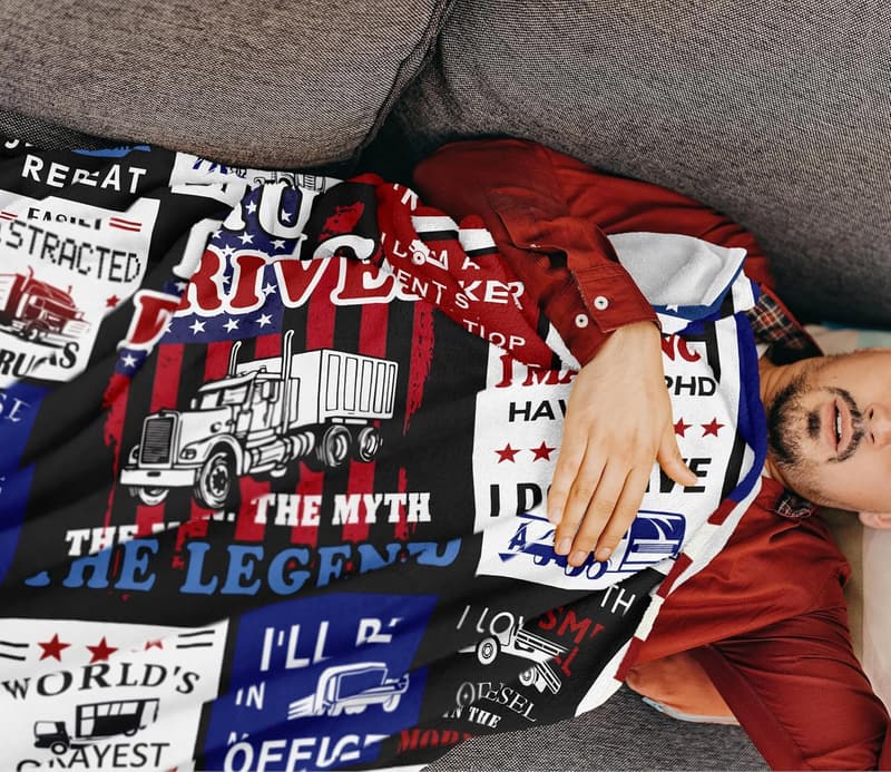 Truck Driver Birthday Blanket - 60