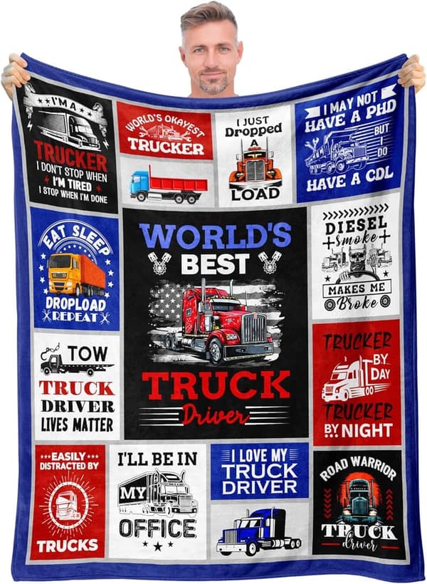 Truck Driver Appreciation Throw Blanket 60