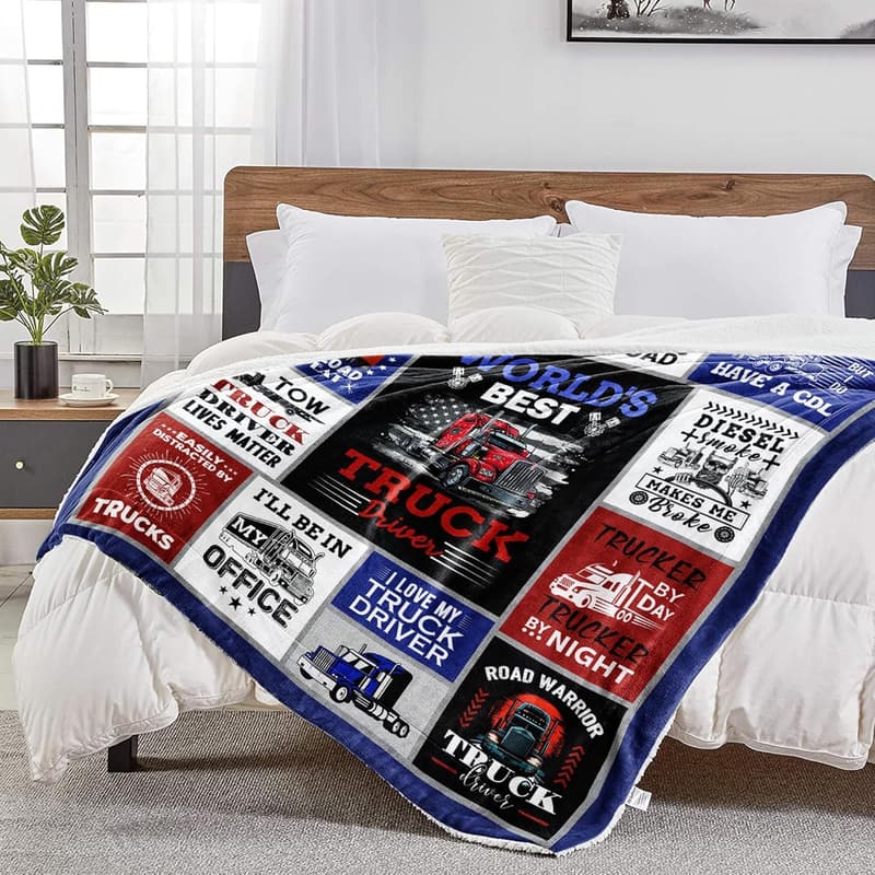 Truck Driver Appreciation Throw Blanket 60