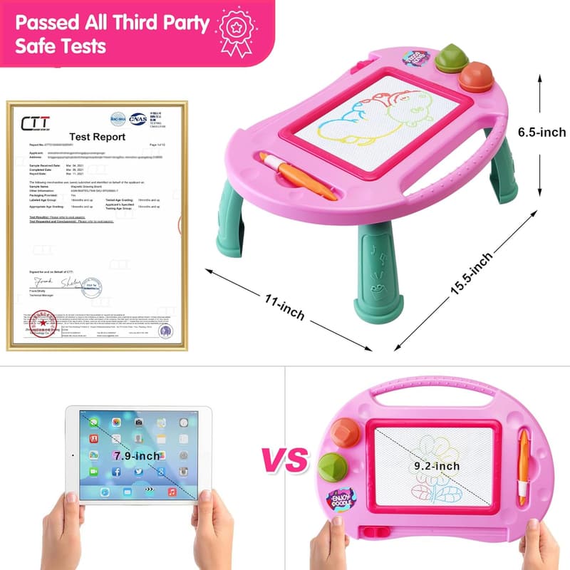 Magnetic Drawing Board for 1-3 Year Old Girls - Learning Toy