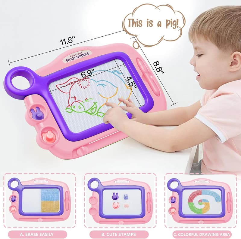 Erasable Magnetic Drawing Board for Toddlers Age 1-3
