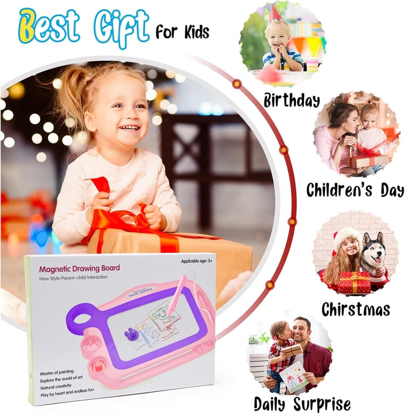 Erasable Magnetic Drawing Board for Toddlers Age 1-3
