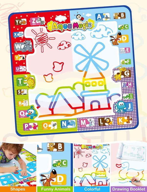 Aqua Doodle Mat for Kids - Large 31x31 Inch Educational Toy