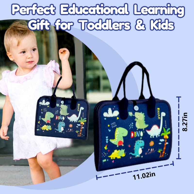 Montessori Busy Board Book for Toddlers – Educational Sensory Toy