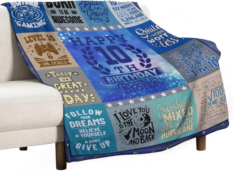 10th Birthday Blanket Gift for Boys, 60