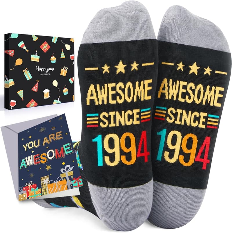 31st Birthday Gifts for Men - Socks with Greeting Card