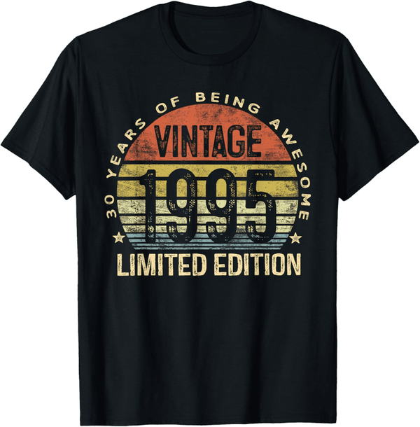 30th Birthday Vintage 1995 Limited Edition T-Shirt