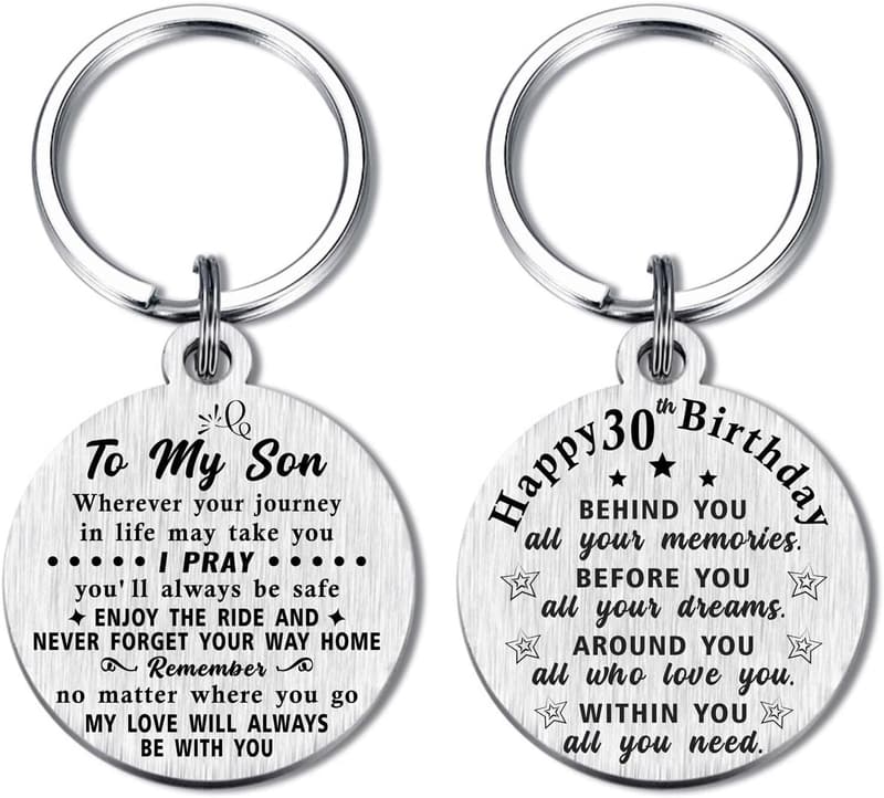 30th Birthday Keychain Gift for Men and Women, Born 1995